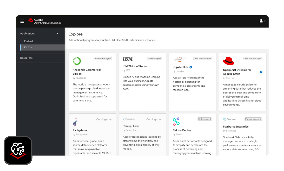  Red Hat OpenShift AI console image